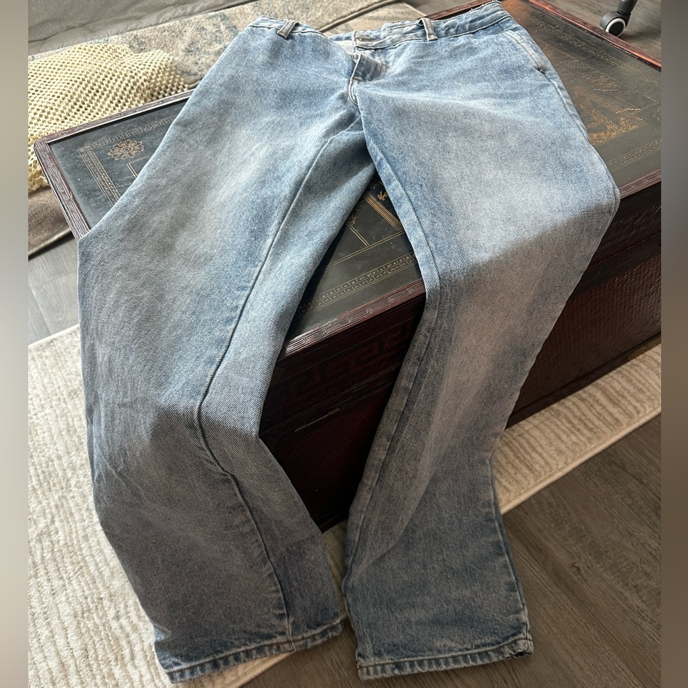 VINTAGE John Galt Light Blue Low Rise Jeans one size fits like S NWOT - Picture 3 of 9